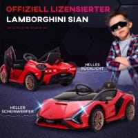 Elektroauto Kinderauto Lamborghini SIAN lizenziert rot