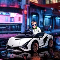 Elektroauto Kinderauto Lamborghini SIAN lizenziert weiss