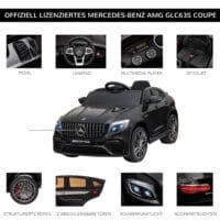 Elektroauto Kinderauto Mercedes-Benz schwarz 115 x 70 x 55 cm