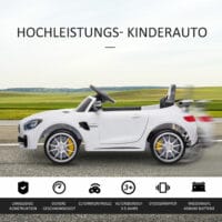 Elektroauto Kinderauto Mercedes GTR lizenziert weiss