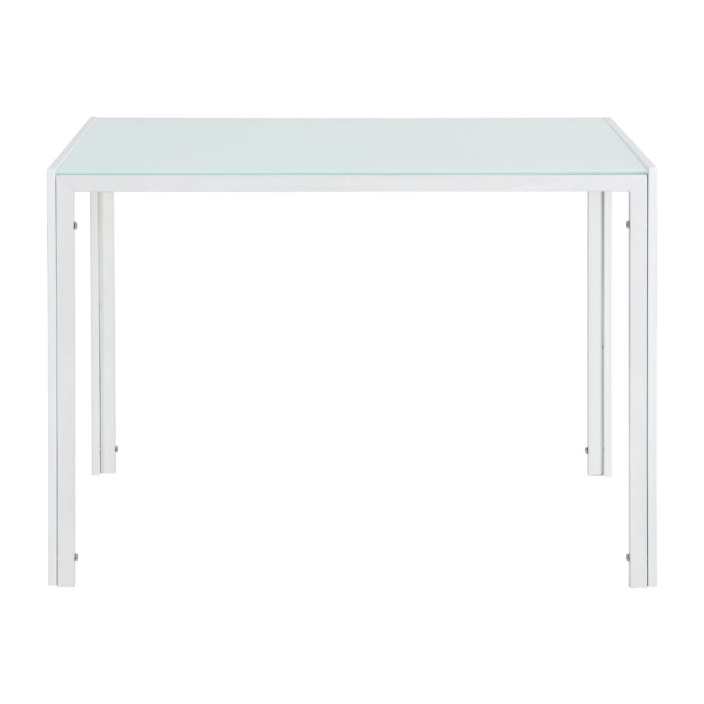 Esstisch Enschede 105x60x75 cm Tischplatte Glas Weiss