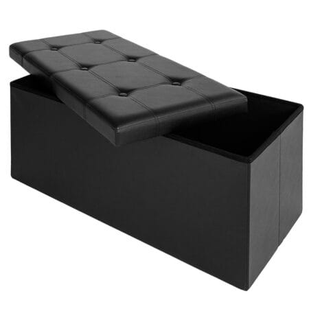Faltbare Sitzbank Sitzhocker MDF - 80x40x40 cm schwarz