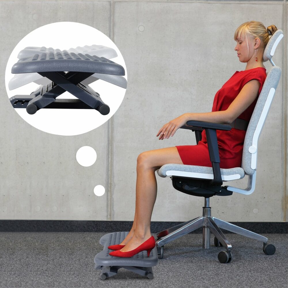 Fussstütze Fussablage für Bürostuhl höhenverstellbar