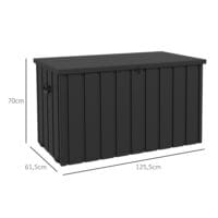 Gartenbox 450L Kissenbox 125x61x70cm Aufbewahrungsbox