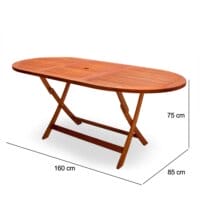 Gartentisch Esstisch aus Eukalyptus Holz FSC® zertifiziert