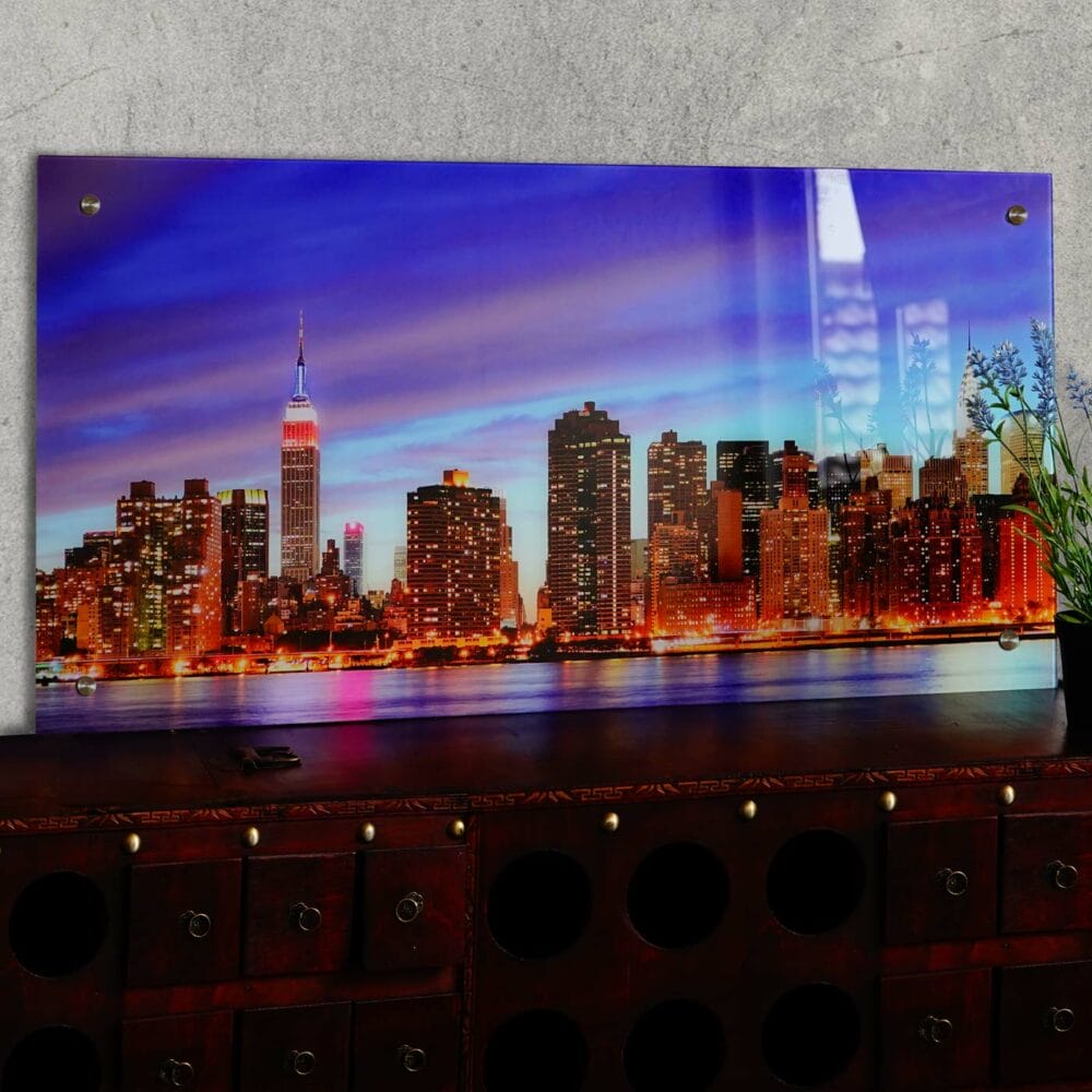 Glasbild T115 Poster Motiv 50x100cm ~ New York