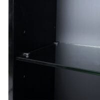 Hochschrank JAM-B19 Badschrank hochglanz 150x30cm schwarz