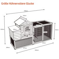 Hühnerstall Hühnerhaus Glucke mit Kotschublade + Freilauf