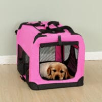 Hundetransportbox Pink Faltbar Hundebox Trage Tasche
