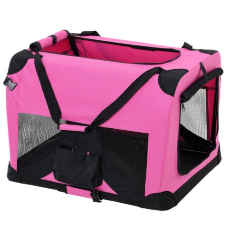 Hundetransportbox Pink Faltbar Hundebox Trage Tasche