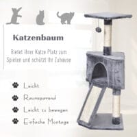 Katzenbaum 3-Stock Kratzbaum 40x40x98cm