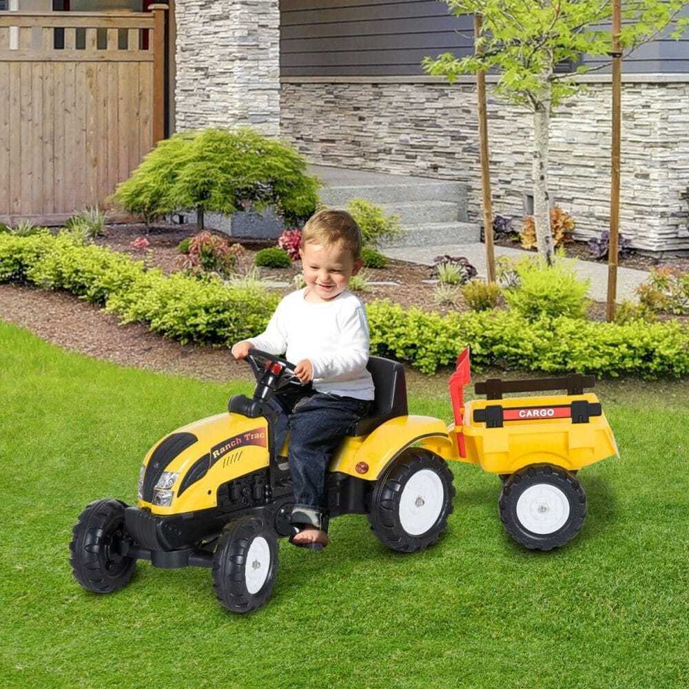 Kinder Traktor Kinderauto mit Anhänger