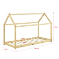 Kinderbett Netstal 70x140 cm mit Matratze Holz