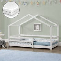 Kinderbett Knätten 80x160 cm mit Lattenrost + Matratze