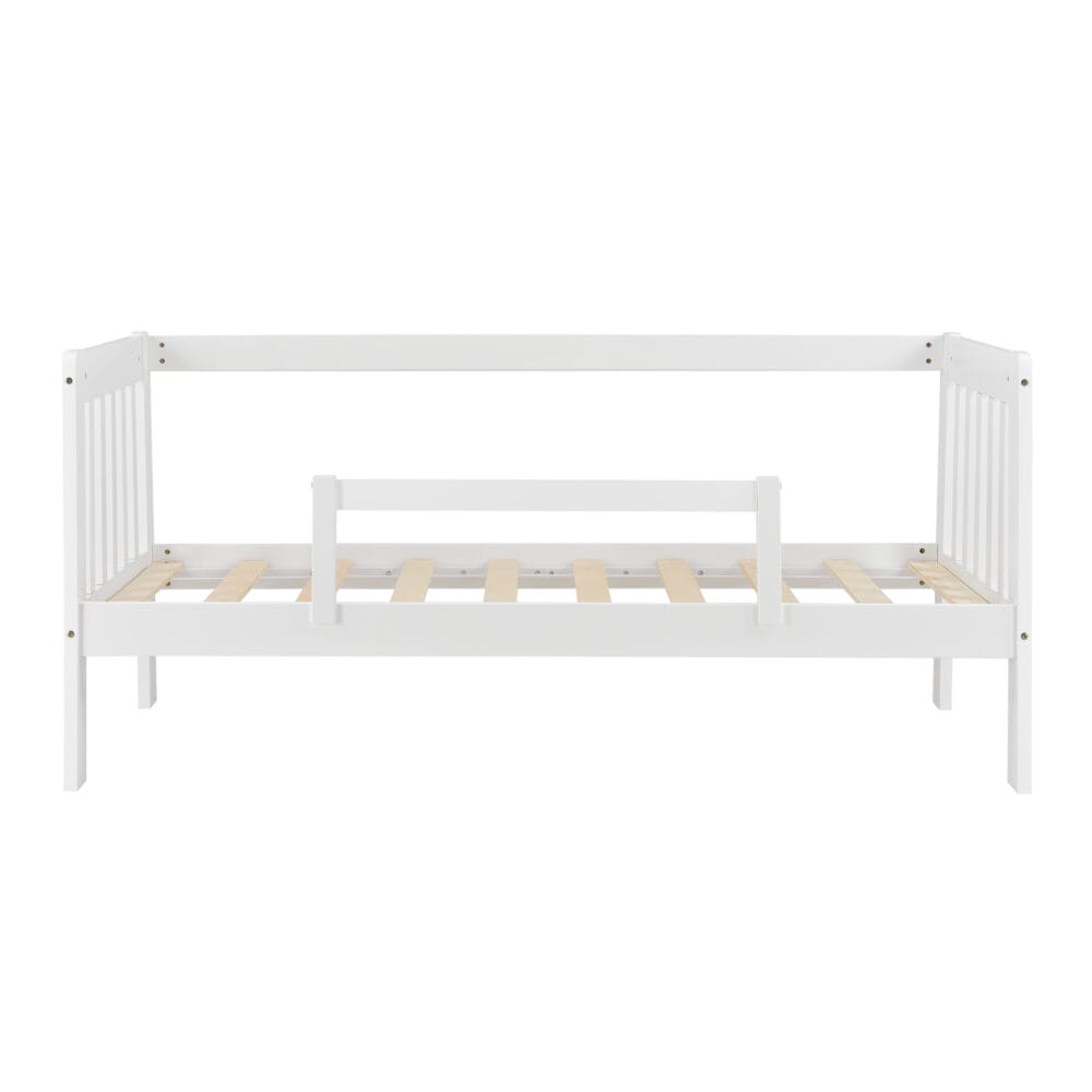 Kinderbett Selfoss 90x200 cm mit Matratze und Schutzgitter