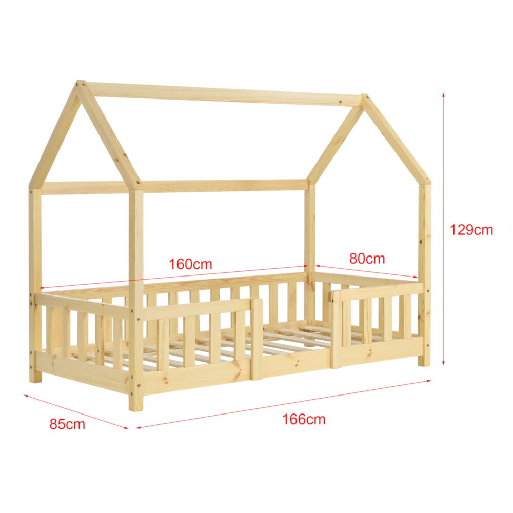 Kinderbett Sisimiut 80x160 cm mit Matratze Holz