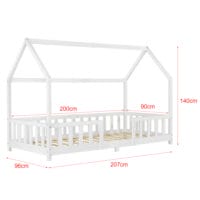 Kinderbett Sisimiut 90x200 cm mit Rausfallschutz