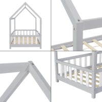 Kinderbett Sisimiut 90x200 cm mit Rausfallschutz
