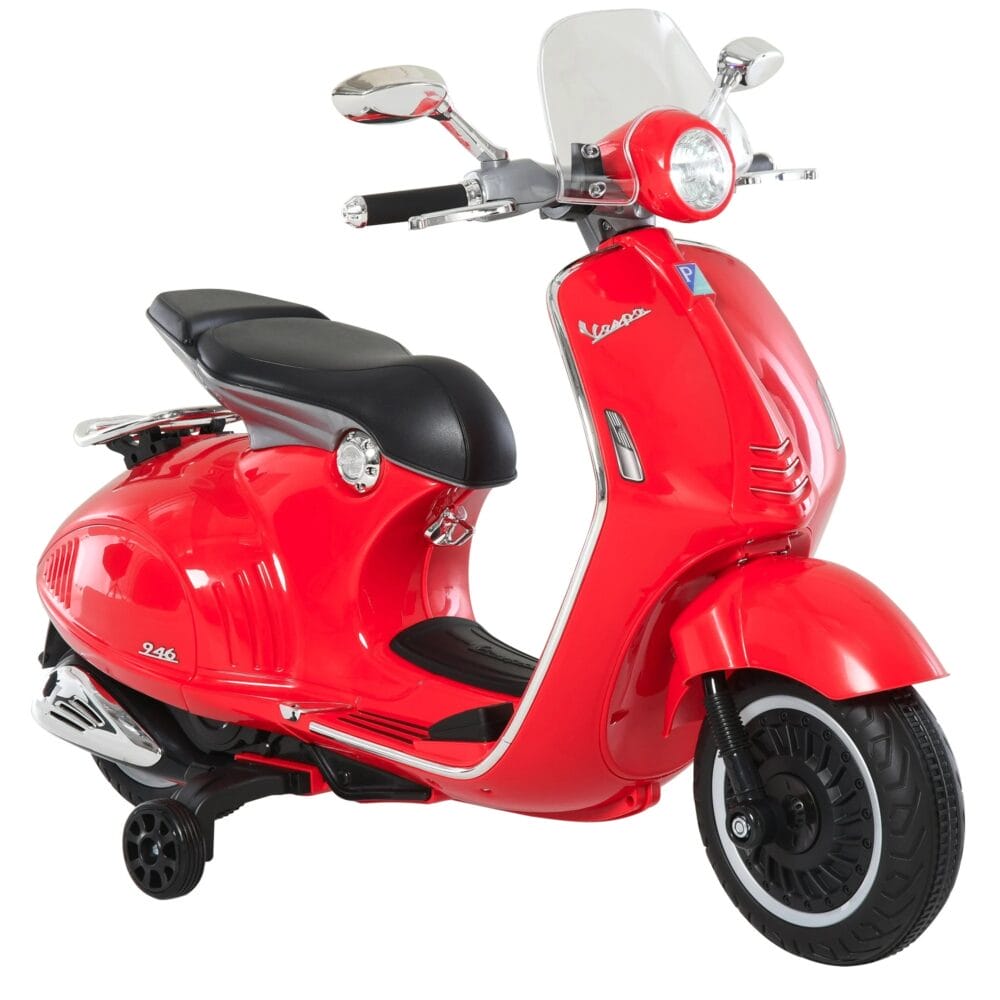 Kindermotorrad Vespa 3-6 Jahre Elektromotorrad rot