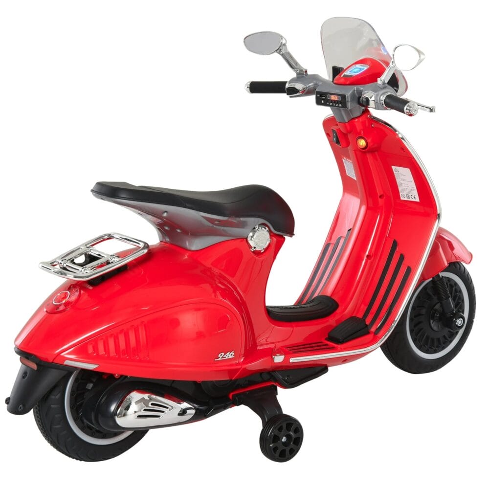 Kindermotorrad Vespa 3-6 Jahre Elektromotorrad rot