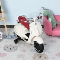 Kindermotorrad Vespa 3-6 Jahre Elektromotorrad weiss