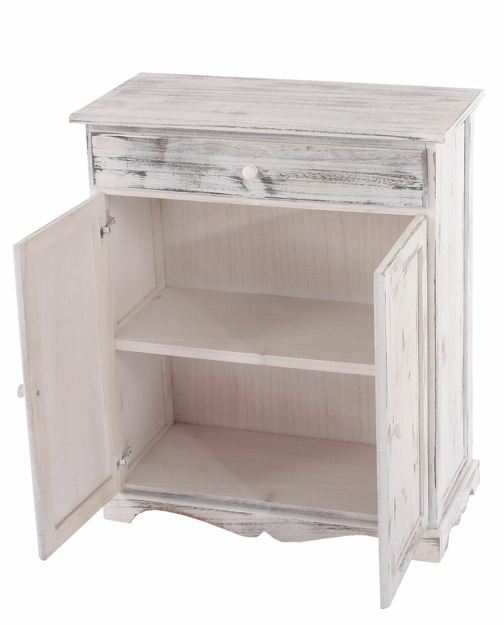Kommode 78x66x33cm Shabby-Look Vintage ~ weiss