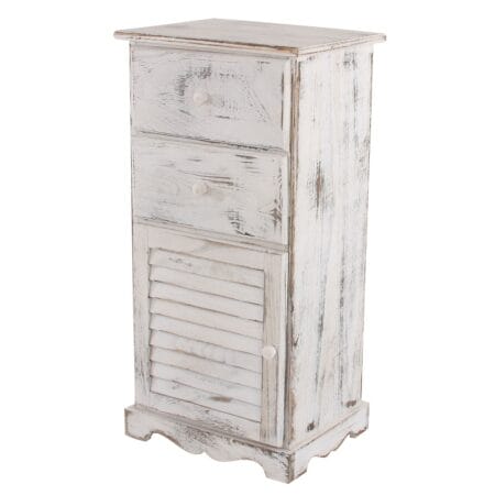 Kommode 81x40x32cm Shabby-Look Vintage ~ weiss