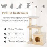 Kratzbaum mit Sisal Katzenbaum Kletterbaum 50x30x80cm