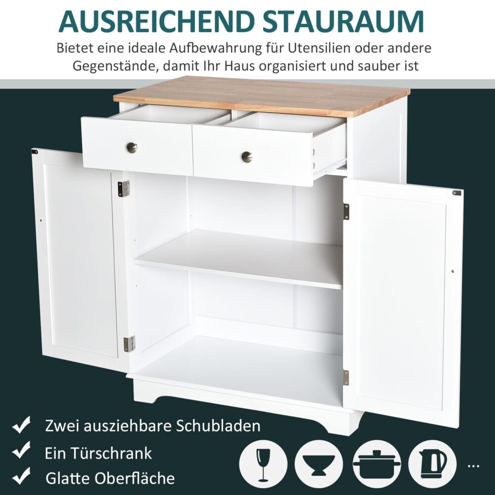 Küchenschrank Sideboard mit 2 Schubladen 68 x 403 x 85 cm