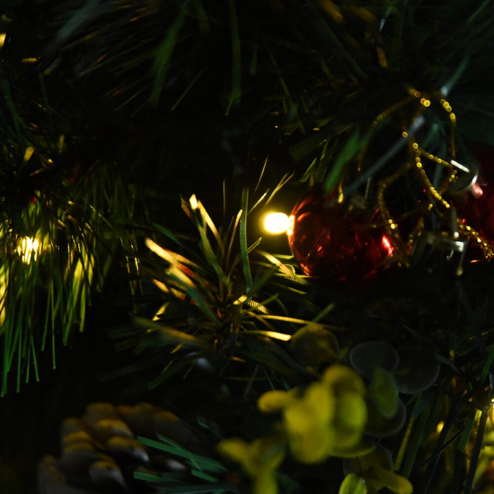 LED 2-er-Set Weihnachtsbaum mit Deko Ø33x75cm
