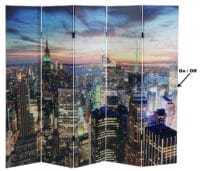 LED-Paravent New York Timer netzbetrieben 180x200cm 30 LEDs