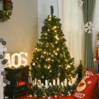 LED Weihnachtsbaum mit Deko 120 LEDs 511 Spitzen Ø95x150Hcm