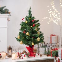 LED Weihnachtsbaum mit Deko ∅20x60cm