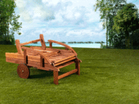 Liegestuhl aus Holz fahrbar 200cm Akazienholz