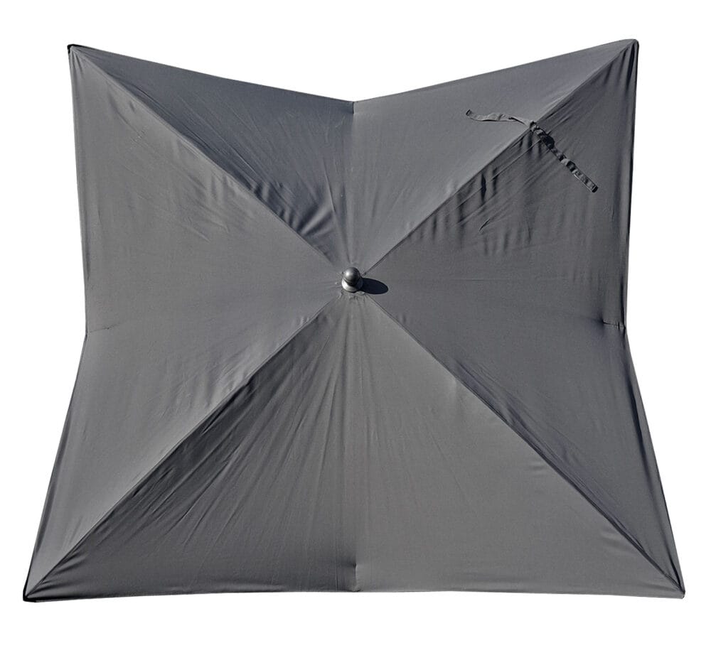 Luxus-Sonnenschirm 3x3m (Ø4.24m) Polyester Alu 10kg anthrazit