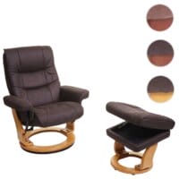 MCA Relaxsessel TV-Sessel mit Hocker schwarz-braun