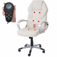 Massage Bürostuhl HWC mit Heizfunktion creme