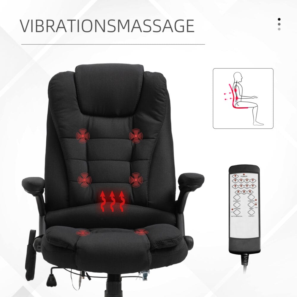 Massage Bürostuhl ergonomischer Bürostuhl Schwarz