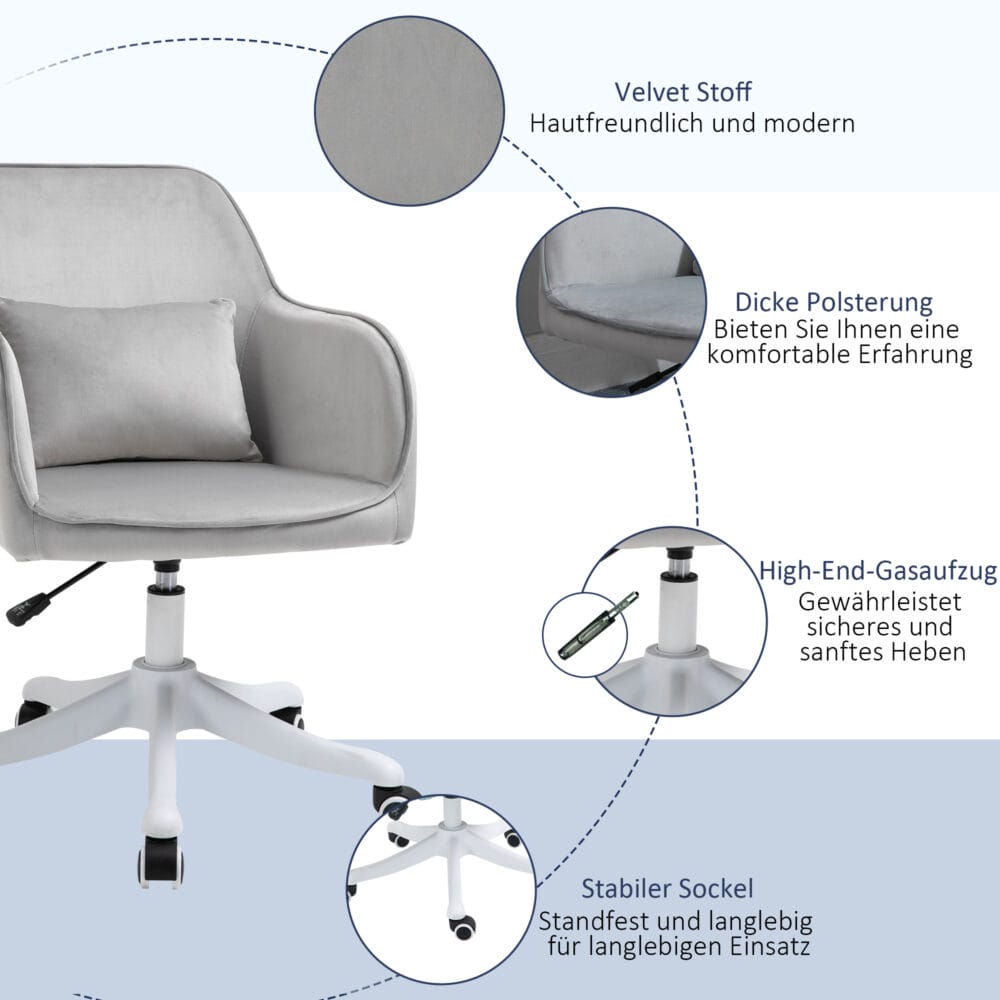 Massage Bürostuhl mit Vibrationsfunktion Lendenkissen