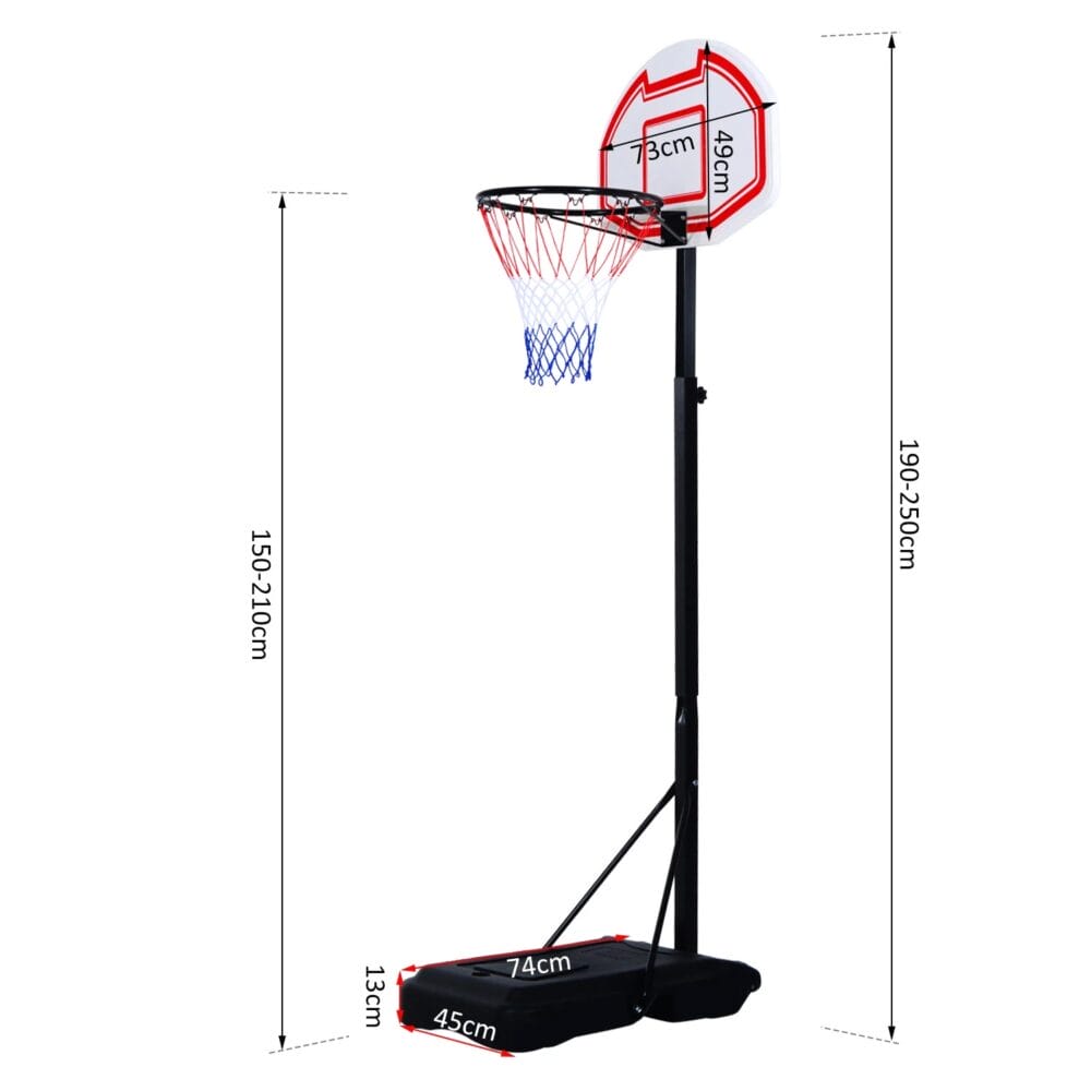 Mobiler Basketballkorb 205-250cm