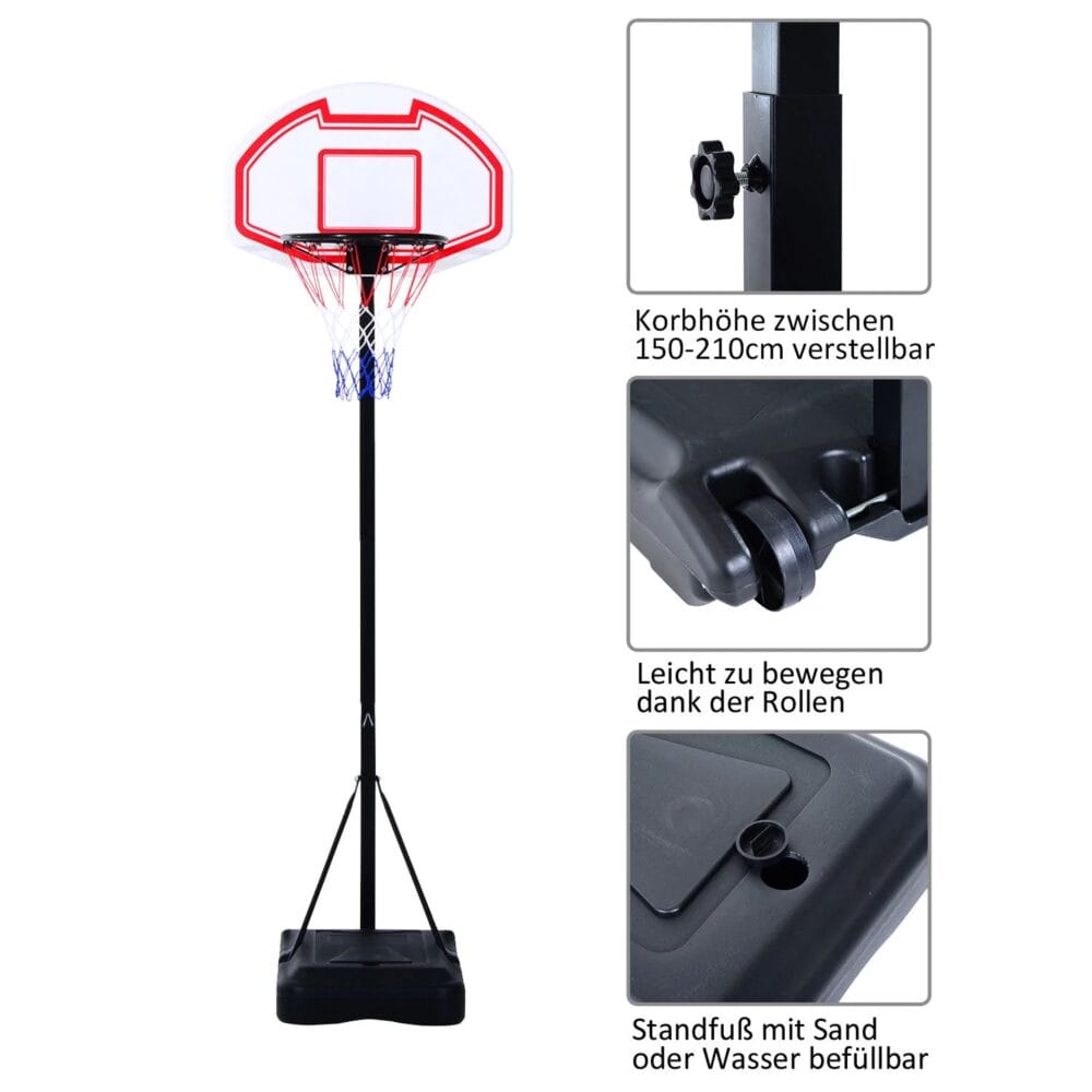 Mobiler Basketballkorb 205-250cm