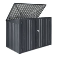 Mülltonnenbox Grebin für 2 Tonnen 173 x 101 cm Dunkelgrau