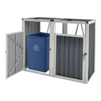 Mülltonnenbox Tarbek für 2 Tonnen Stahl verzinkt 121x146x82cm
