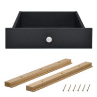 4x Schubladen für Europaletten-Möbeln DIY-Set  Schwarz