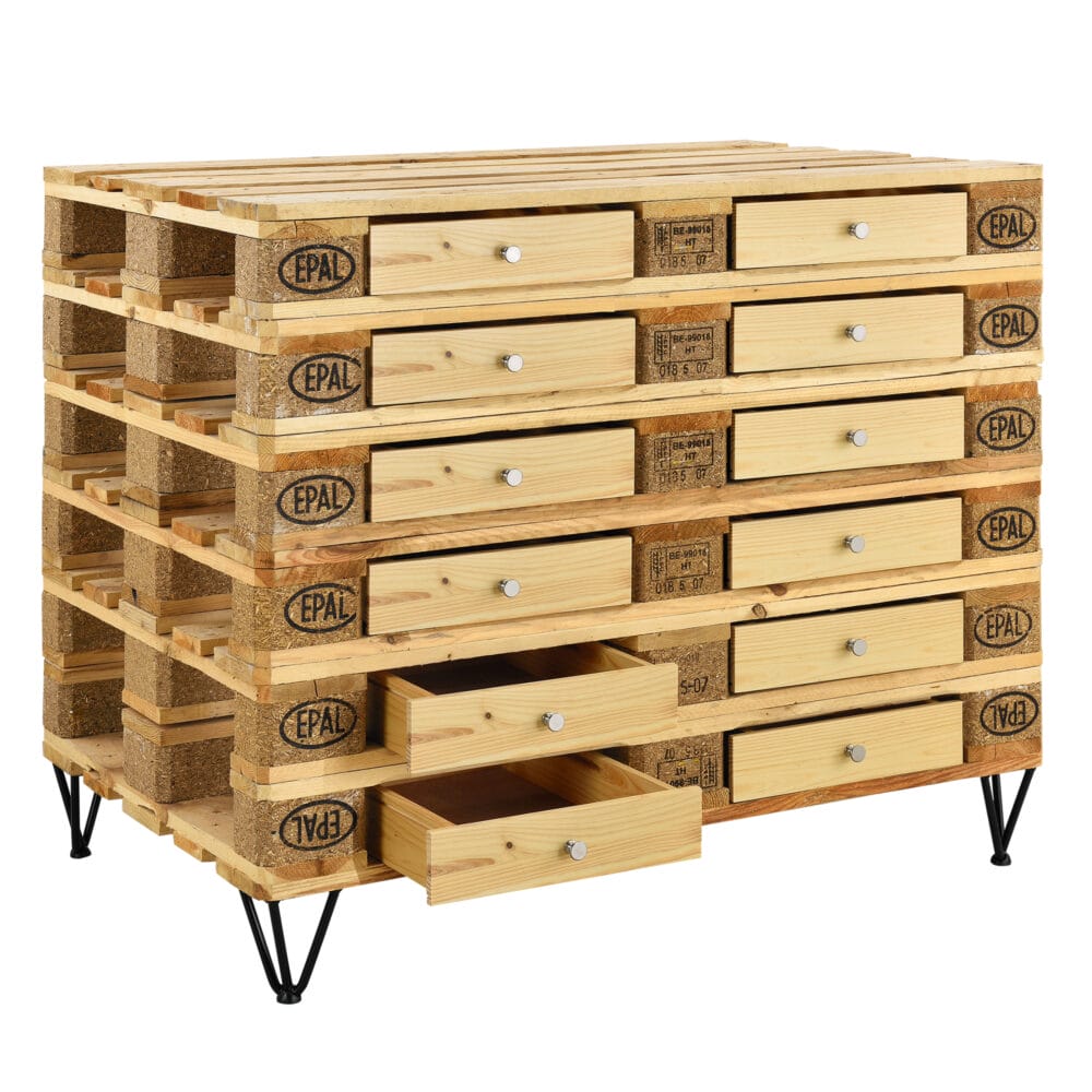 Schublade 1x für Europaletten-Möbeln DIY Holz Natur