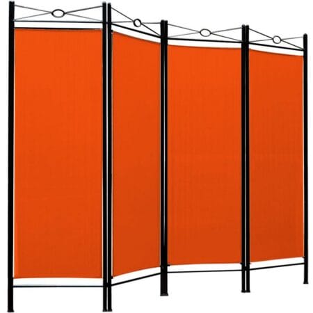 Paravent Raumteiler orange