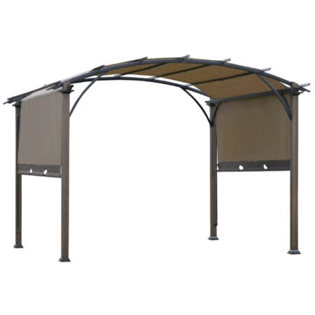 Pavillon Pergola 3.4x3.4x2.5m mit verstellbarem Stoffdach
