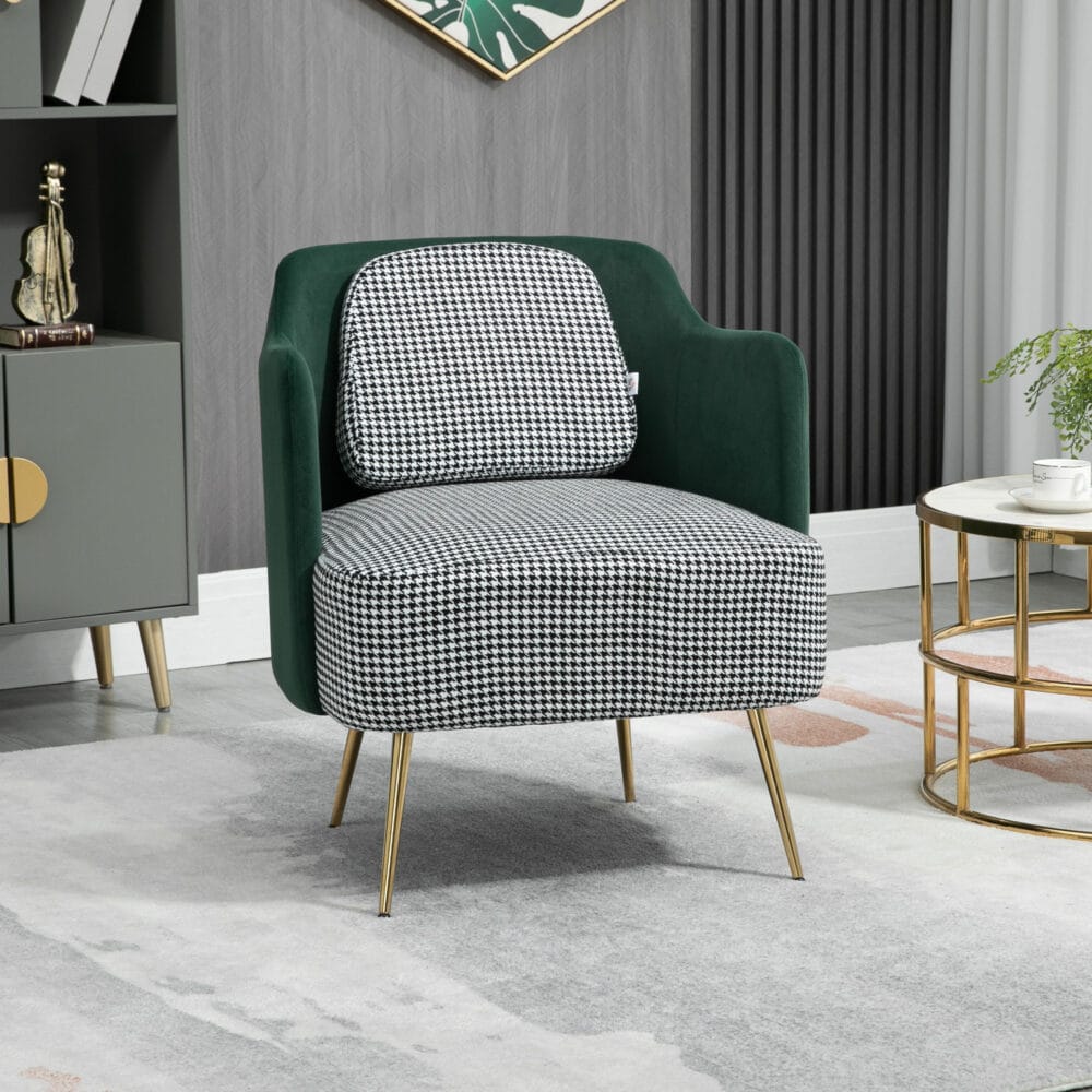 Polstersessel Lounge-Sessel RetrodesignSamtoptik Grün