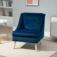 Polstersessel Loungesessel Skandi-Design Blau