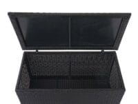 Poly-Rattan Kissenbox Basic schwarz 63x135x52cm ~ 320l